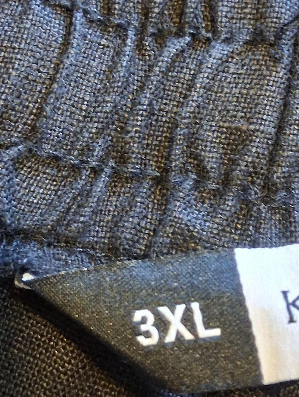 Kidoriman Black 100% Linen Drawstring Pants Men SzL Baggy With Pockets Resort